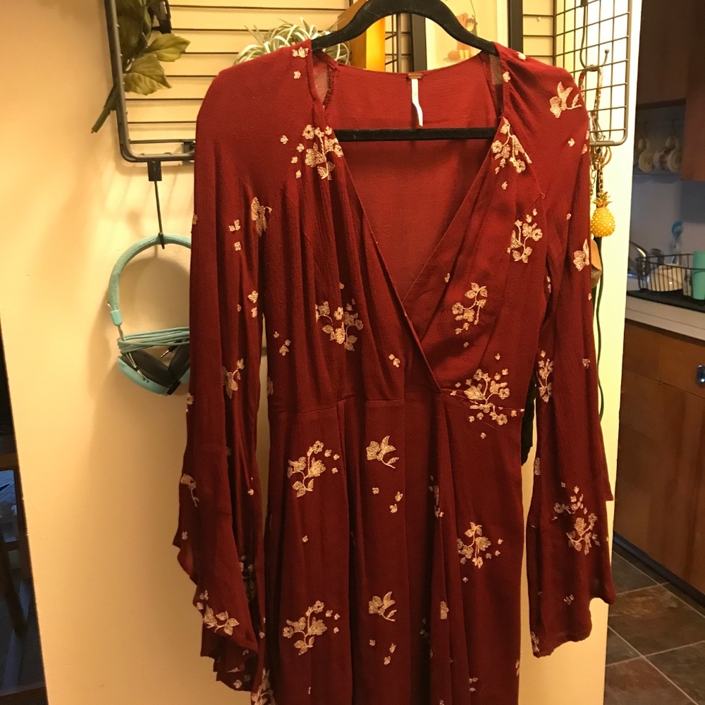 Free People Burgundy Dress